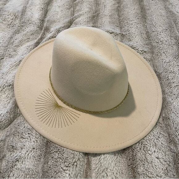 New No Boundaries Cream Rancher Sunrise Embroidered Hat - Picture 2 of 6